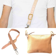 Load image into Gallery viewer, Crossbody Nina with Raw Leather Strap
